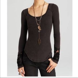 Free People thermal long sleeve tee